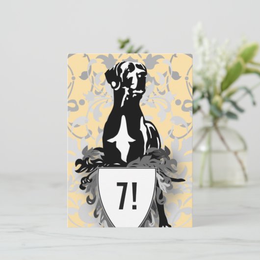 Great Dane Invitation Kaart (Staand voorkant)