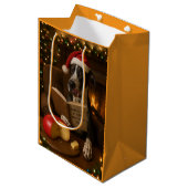 Great Dane Kaasbelasting Kerstcadeautas Medium Cadeauzakje (Voorkant Gekanteld)