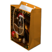 Great Dane Kaasbelasting Kerstcadeautas Medium Cadeauzakje (Achterkant Gekanteld)