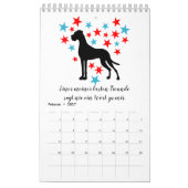 Great Dane kalender citaten wit (Feb 2027)
