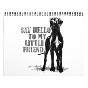 Great Dane kalendercitaten zwart/wit Kalender