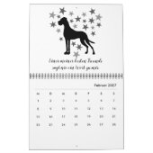 Great Dane kalendercitaten zwart / Wit Kalender (Feb 2027)