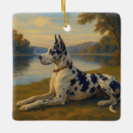 Great Dane Keramisch Ornament (Voorkant)