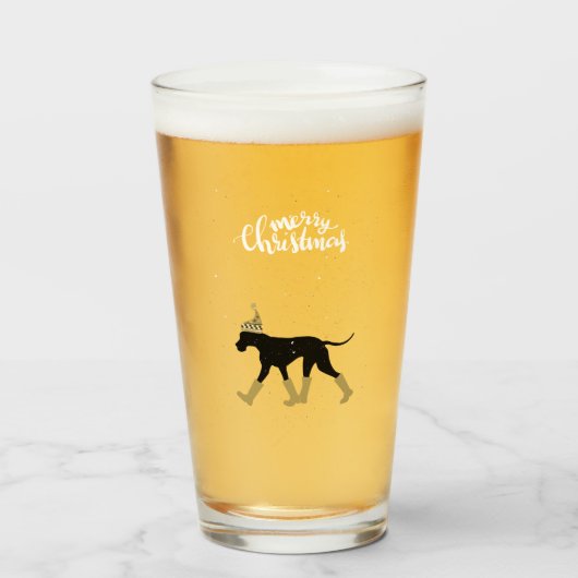 Great Dane Kerst Bier Glas (Voorkant gevuld)