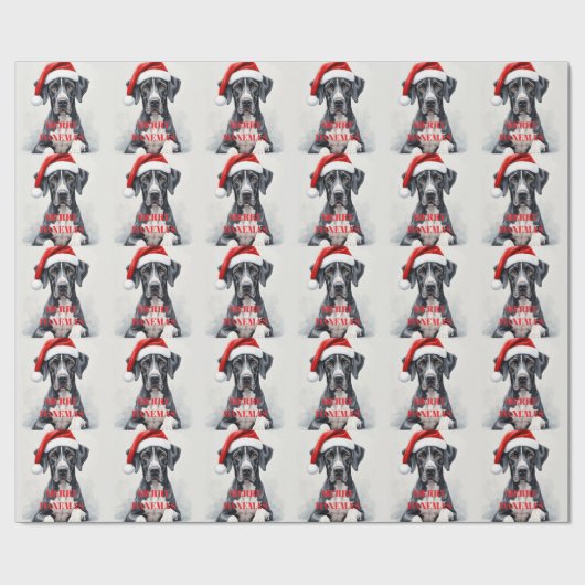 Great Dane KERST Cadeaupapier (Vlak)