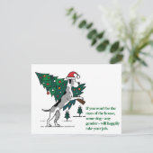 Great Dane Kerst Echte feiten over plicht Feestdagenkaart (Staand voorkant)