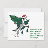Great Dane Kerst Echte feiten over plicht Feestdagenkaart (Voorkant)