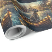 Great Dane Kerst Feestelijke Reis Cadeaupapier (Rol Hoek)
