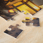 Great Dane Kerst Feestelijke Reis Legpuzzel (Zijkant)