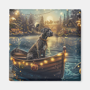 Great Dane Kerst Feestelijke Reis Magneet