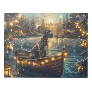 Great Dane Kerst Feestelijke Reis Notitieblok