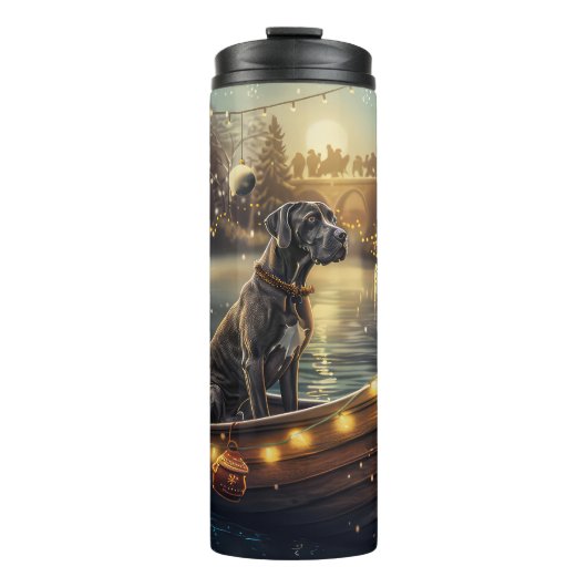 Great Dane Kerst Feestelijke Reis Thermosbeker (Voorkant)
