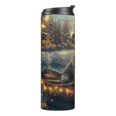 Great Dane Kerst Feestelijke Reis Thermosbeker (Gedraaid links)
