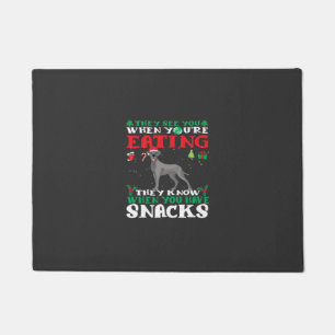 Great Dane Kerst leuk Klassiek T-shirt Deurmat