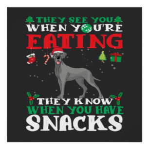 Great Dane Kerst leuk Klassiek T-shirt Perfect Poster