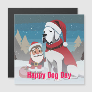 Great Dane Kerst Magnetische Uitnodiging