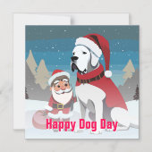 Great Dane Kerst Magnetische Uitnodiging (Voorkant)