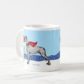 Great Dane kerst Mail Black UC Koffiemok (Voorkant links)