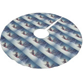 Great Dane Kerst sneeuw winter Kerstboom Rok (Gekanteld)