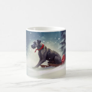 Great Dane Kerst sneeuw winter Koffiemok