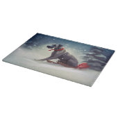 Great Dane Kerst sneeuw winter Snijplank (Hoek)