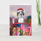 Great Dane kerst Surprise Mantle UC Feestdagen Kaart (Voorkant)
