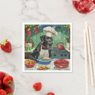 Great Dane Kerstbak: Festieve Kerstmis Servet