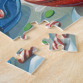 Great Dane Kerstbakken: Festive Kerst Legpuzzel (Zijkant)