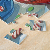 Great Dane Kerstbakken: Festive Kerstmis Legpuzzel (Zijkant)
