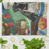 Great Dane Kerstbakken: Festive Kerstmis Theedoek (Gevouwen)