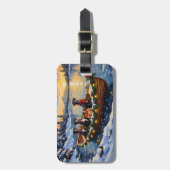 Great Dane Kerstboot Vakantie Bagagelabel (Voorkant verticaal)