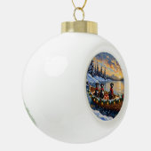 Great Dane Kerstboot Vakantie Keramische Bal Ornament (Links)