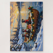Great Dane Kerstboot Vakantie Legpuzzel (Verticaal)