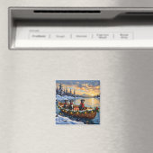 Great Dane Kerstboot Vakantie Magneet (Insitu (Vaatwasser))
