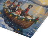 Great Dane Kerstboot Vakantie Snijplank (Hoek)