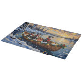 Great Dane Kerstboot Vakantie Snijplank (Hoek)
