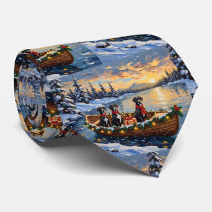 Great Dane Kerstboot Vakantie Stropdas