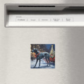 Great Dane Kerstfeest Seizoen Magneet (Insitu (Vaatwasser))