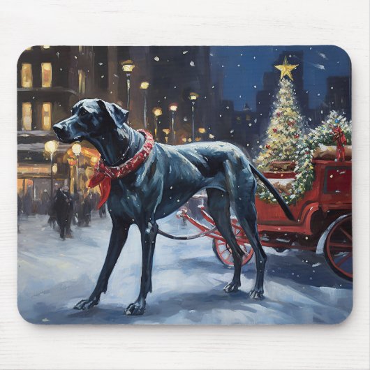 Great Dane Kerstfeest Seizoen Muismat (Voorkant)
