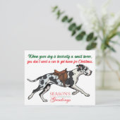 Great Dane kerstgroeten   Feestdagenkaart (Staand voorkant)