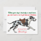 Great Dane kerstgroeten   Feestdagenkaart (Voorkant)