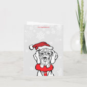 Great Dane Kerstkaarten Santadog Kaart (Achterkant)