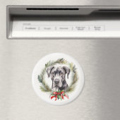 Great Dane Kerstkrans Feestelijke Pup Magneet (Insitu (Vaatwasser))