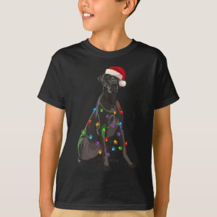 Great Dane kerstlamour Xmas Hondenliefhebber Santa T-shirt