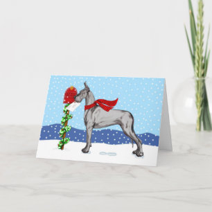 Great Dane KerstMail Black Feestdagen Kaart