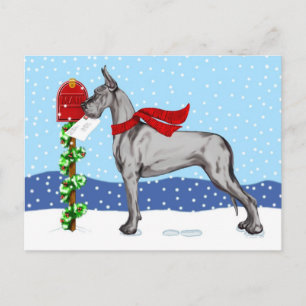 Great Dane KerstMail Black Feestdagenkaart