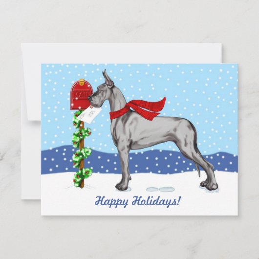 Great Dane KerstMail Black Kaart (Voorkant)