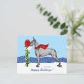 Great Dane KerstMail Black Kaart (Staand voorkant)