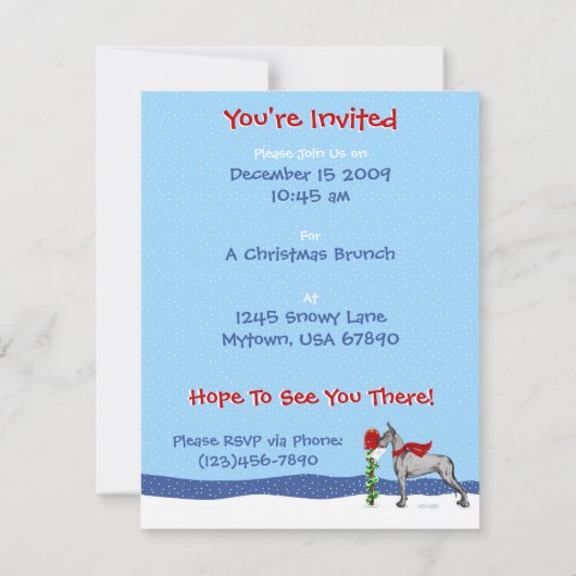 Great Dane KerstMail Black Kaart (Achterkant)