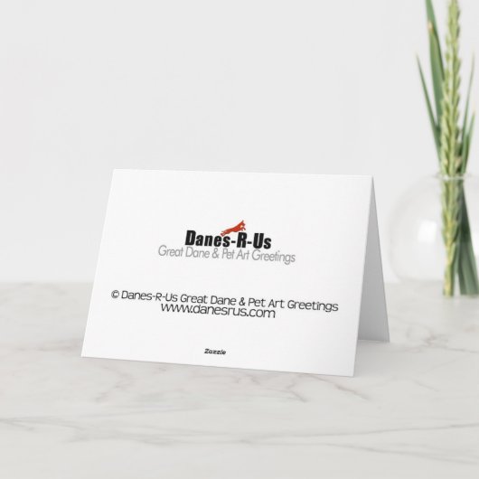 Great Dane KerstMail Blue UC Feestdagen Kaart (Achterkant)